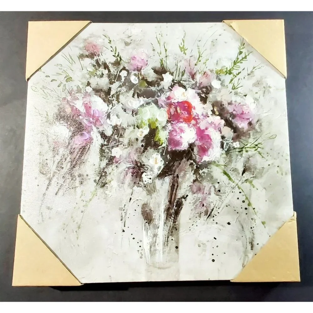 Amoureux Party Flowers Abstract Art Nice on Canvas, Fine Art Wall Pictures - Picture 1 of 1